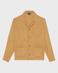 Linen Overshirt Mineral Dye Color - Brown Mocha / Vilebrequin Sale