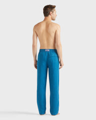 Linen Pants Solid - Blue Peacock / Vilebrequin Discount