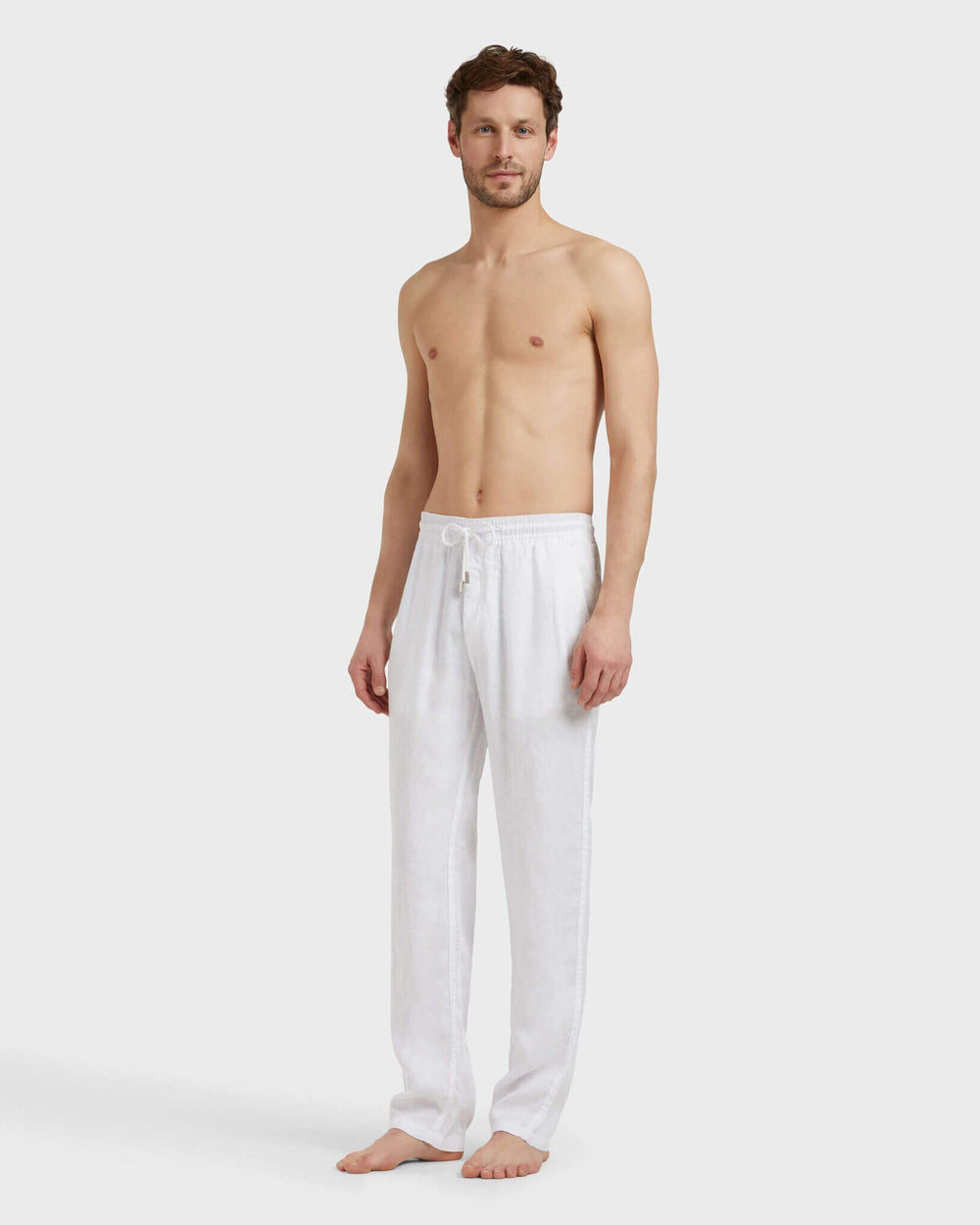 Linen Pants Solid - White Website | PACP613P / Vilebrequin On sale