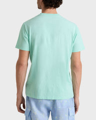 Organic Cotton T-shirt Big Turtle Embroidery - Green Caribbean / Vilebrequin New