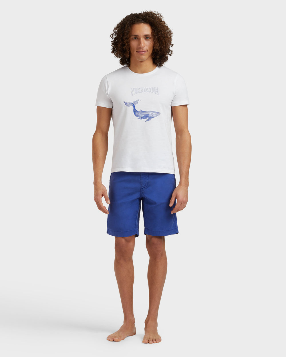 Organic Cotton T-shirt Whales - White / Vilebrequin On sale