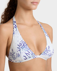 Halter Bikini Top Lavender - White / Vilebrequin Sale