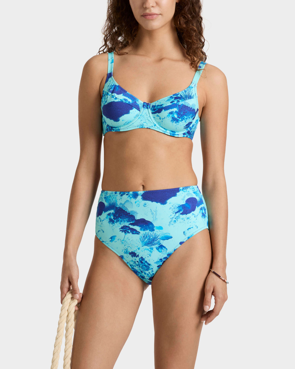 High-waisted Bikini Bottom Coral Reef - Blue Oxygene / Vilebrequin Sale