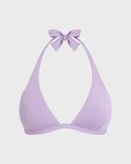 Halter Bikini Top Solid - Purple Fleur / Vilebrequin On sale