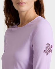 Long Sleeves Rashguard Top Solid - Purple Fleur / Vilebrequin Outlet