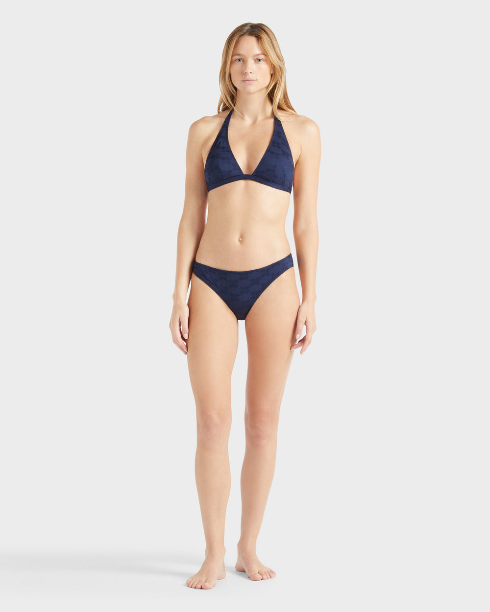 Halter Bikini Top Jacquard Monogram - Blue Navy / Vilebrequin For sale