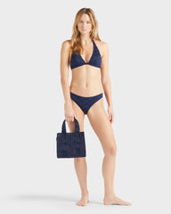Halter Bikini Top Jacquard Monogram - Blue Navy / Vilebrequin For sale