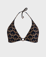 Triangle Bikini Top Turtles Chain - Blue Navy / Vilebrequin For sale