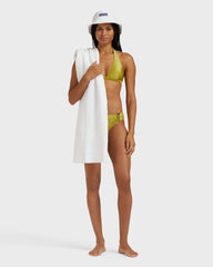 Halter Bikini Stretch Shiny Top Solid - Green Wormwood / Vilebrequin Outlet