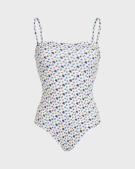 Bustier One-piece Swimsuit Micro Ronde des Tortues - White / Vilebrequin Discount
