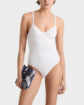Underwire One-piece Swimsuit Turtles Monogram - White / Vilebrequin For sale