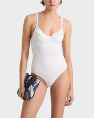Underwire One-piece Swimsuit Turtles Monogram - White / Vilebrequin For sale