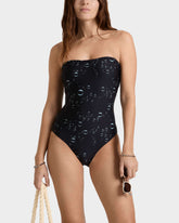 Bustier One-piece Swimsuit Bubble 3D - Black / Vilebrequin Discount