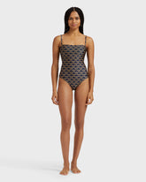 Bustier One-piece swimsuit Turtles Chains - Blue Navy / Vilebrequin US