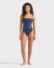 Bustier One-piece Swimsuit Relief Sparkling - Blue Navy / Vilebrequin Online