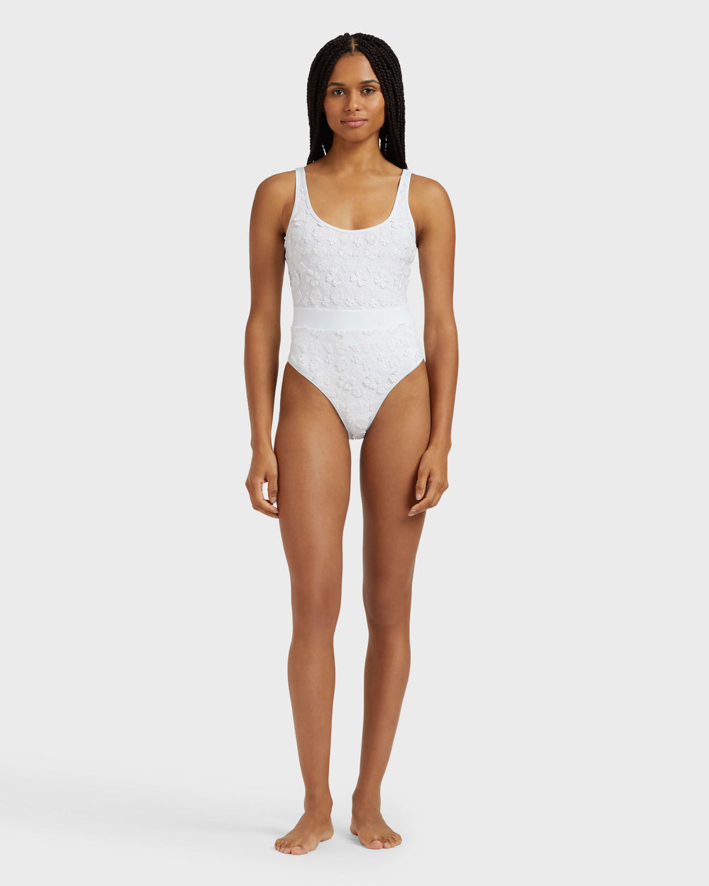 One-piece swimsuit Embroidered Flowers - White / Vilebrequin For sale
