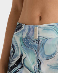 Flat belt Stretch Swim Trunks Marble - White / Vilebrequin New