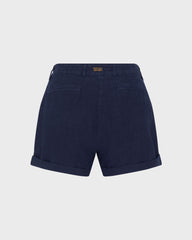 Linen Bermuda Shorts Solid - Blue Navy / Vilebrequin US