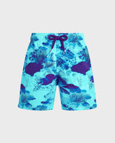 Boys Stretch Swim Trunks Coral Reef - Blue Oxygene / Vilebrequin On sale
