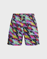 Boys Stretch Swim Trunks Whales Offset - Blue Navy / Vilebrequin Discount