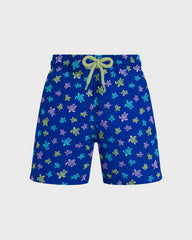 Boys Swimwear Embroidered Micro Ronde Tortues Multicolores - Blue Marrakech / Vilebrequin Sale