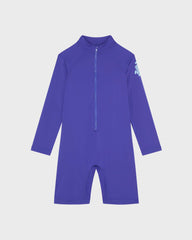 Boys One-piece Rashguard Solid - Blue Versailles / Vilebrequin Sale