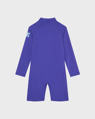 Boys One-piece Rashguard Solid - Blue Versailles / Vilebrequin Sale