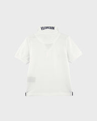 Cotton Pique Boys Polo Shirt Solid - White Boys Polo Shirt / Vilebrequin On sale