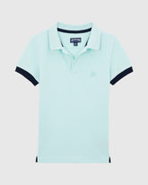 Boys Organic Cotton Polo Solid - Blue Pacific / Vilebrequin New