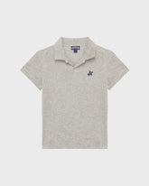 Boys Terry Polo Embroidered Turtle - Heather grey / Vilebrequin Online