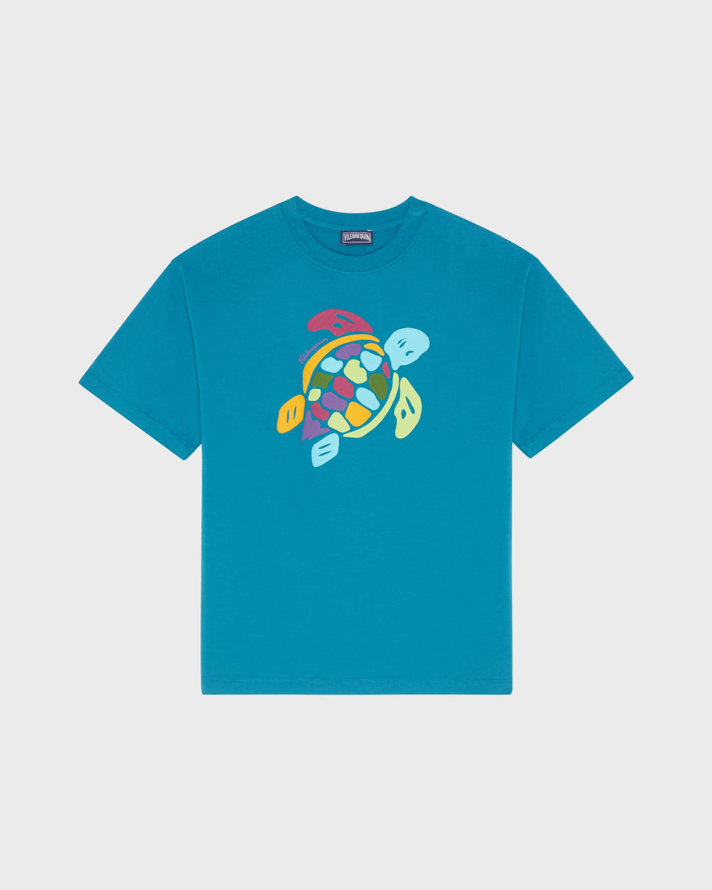 Boys Organic Cotton Oversize T-shirt Big Turtle - Blue Coin coin / Vilebrequin Online