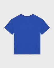 Boys Organic Cotton T-shirt Embroidered Turtle - Blue Marrakech / Vilebrequin On sale