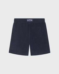 Boys Terry Bermuda Shorts Embroidered Turtle - Blue Navy / Vilebrequin Online