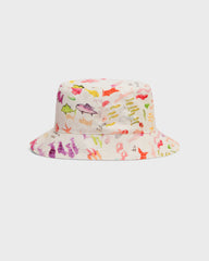 Linen Bucket hat Pescador - VBQ x Fabrice Hyber - White Papier / Vilebrequin On sale