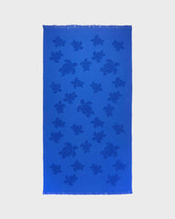 Beach Fouta in Organic Cotton Turtles Jacquard | Beach Towel Vilebrequin STHU1201 / Vilebrequin Outlet