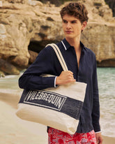 Cotton Woven Beach Bag Vilebrequin - Blue Navy / Vilebrequin New