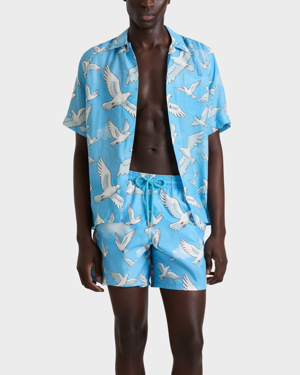 Swim Trunks Doves - VBQ x 3.PARADIS - Blue Jaipuy / Vilebrequin Online