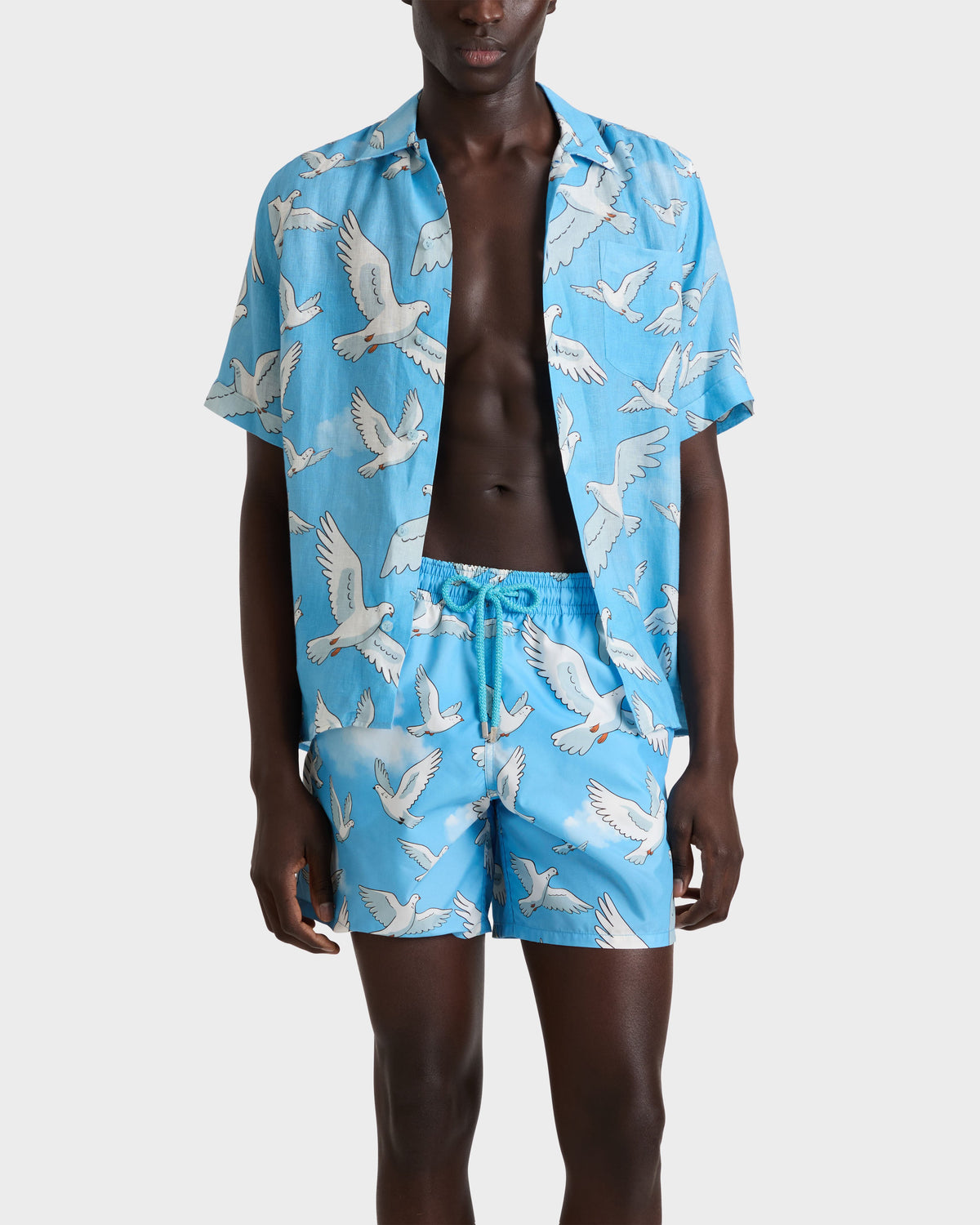 Swim Trunks Doves - VBQ x 3.PARADIS - Blue Jaipuy / Vilebrequin Online