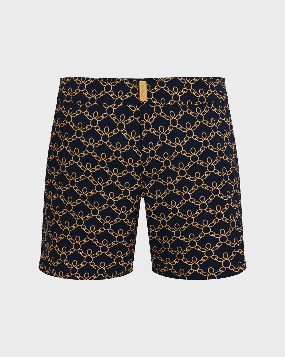 Stretch Short Flat Belt Swim Shorts Turtles Chain - Blue Navy / Vilebrequin Sale