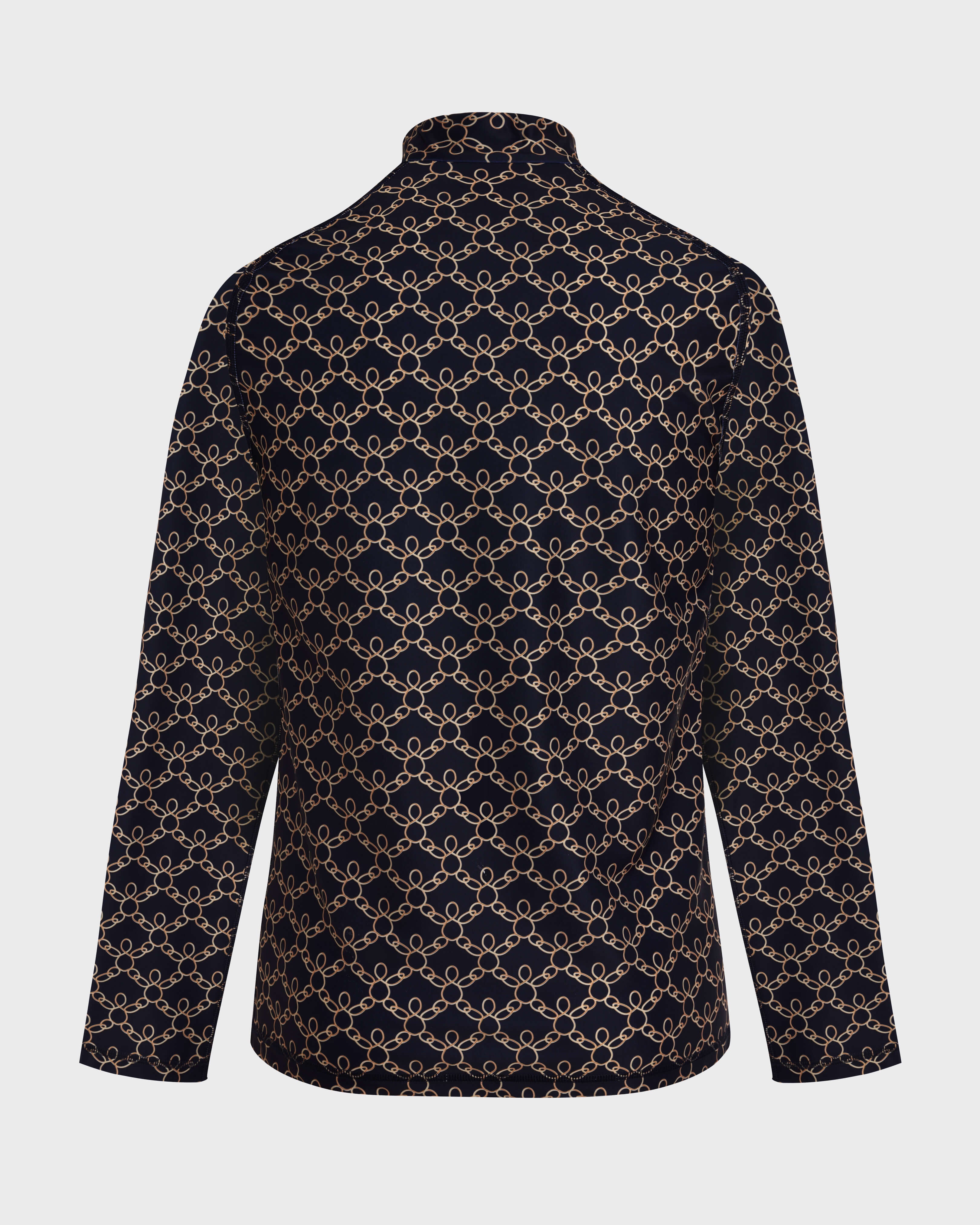 Zipped Long Sleeves Rashguard Turtles Chain - Blue Navy / Vilebrequin For sale