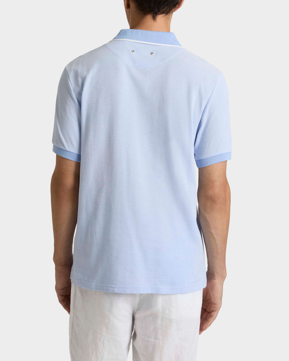 Cotton Polo Shirt Solid - Blue Cloudy / Vilebrequin US