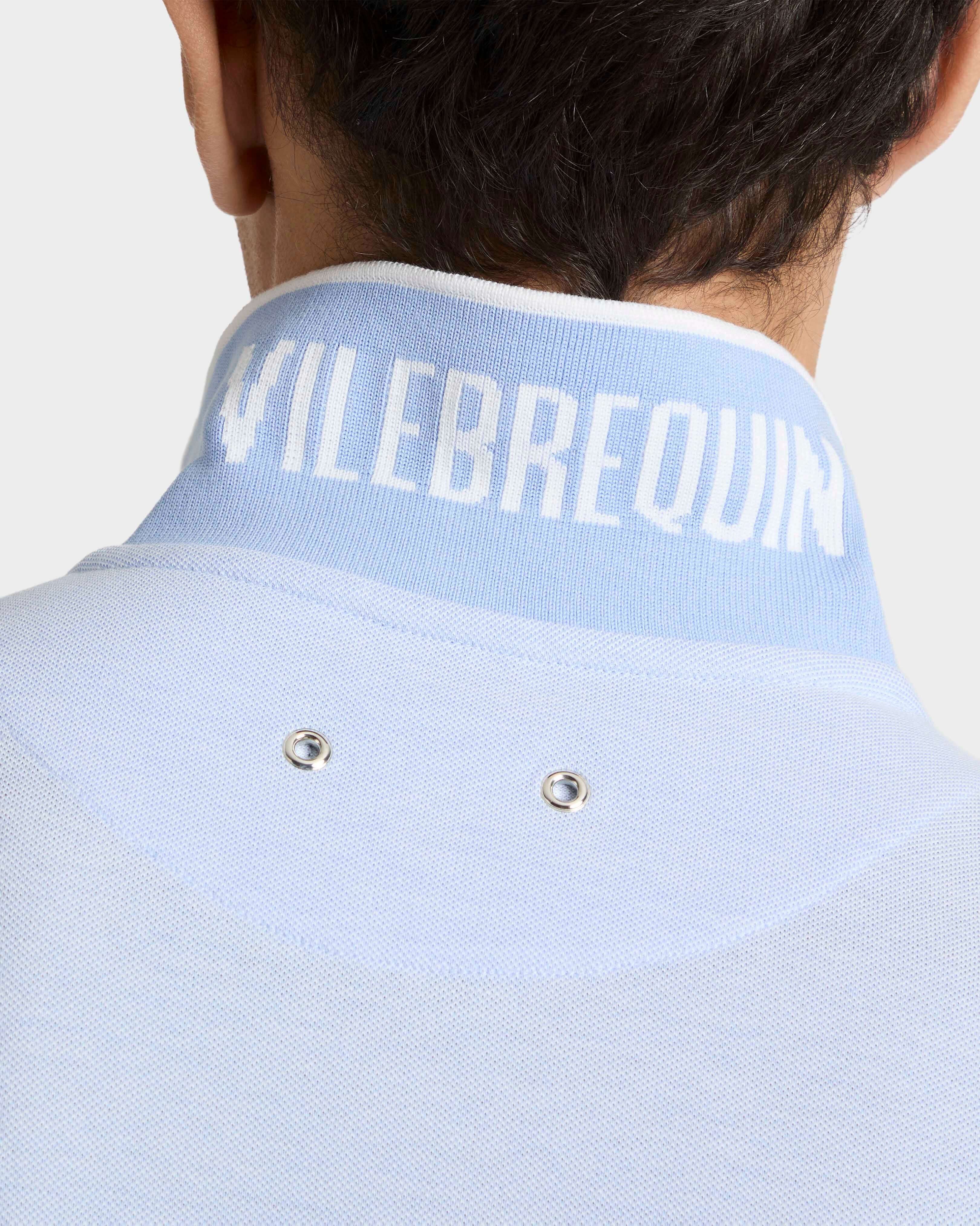 Cotton Polo Shirt Solid - Blue Cloudy / Vilebrequin US