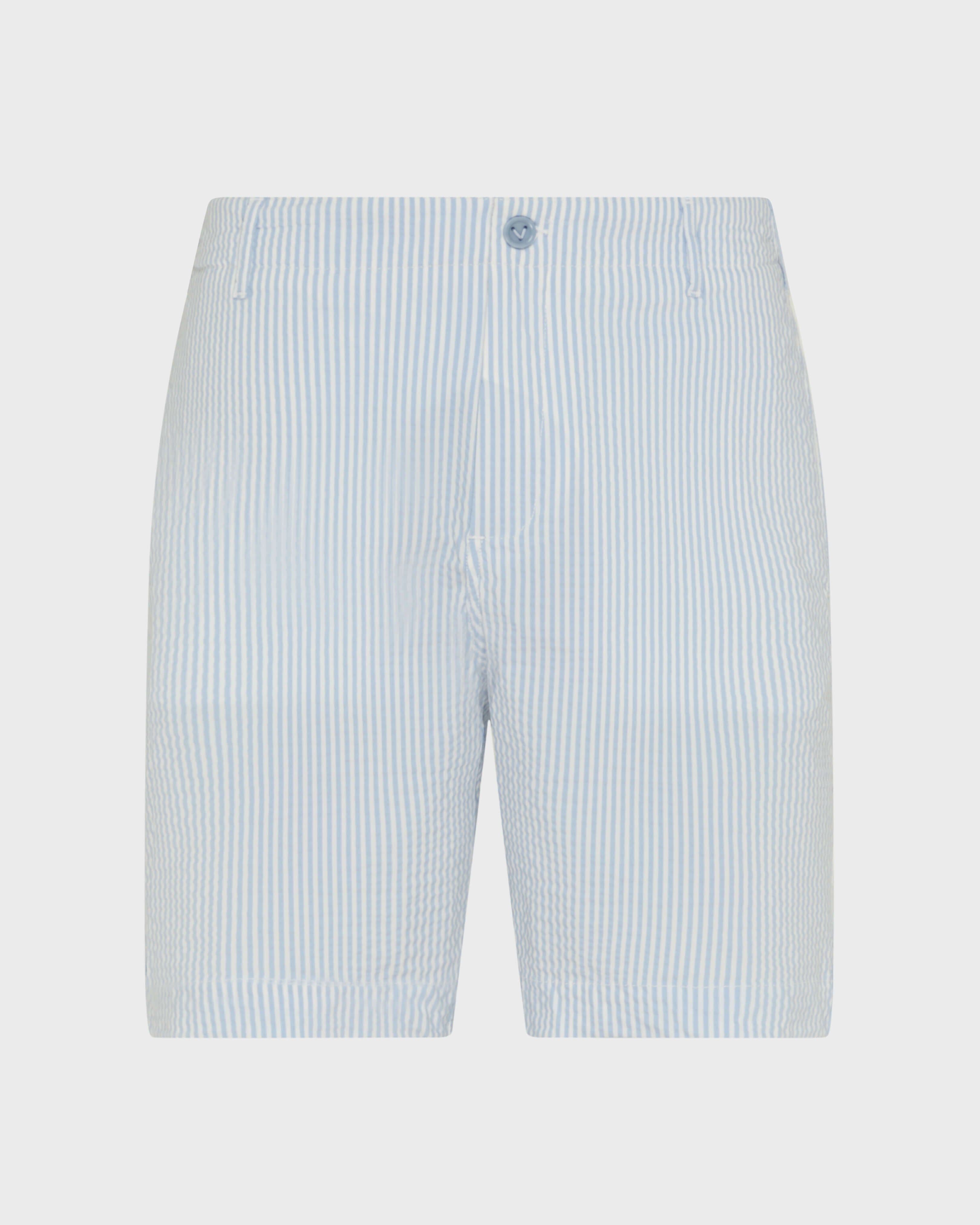Stretch Cotton Bermuda Shorts Seersuckers Stripes - Blue Cloudy / Vilebrequin Online