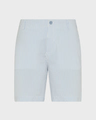 Stretch Cotton Bermuda Shorts Seersuckers Stripes - Blue Cloudy / Vilebrequin Online