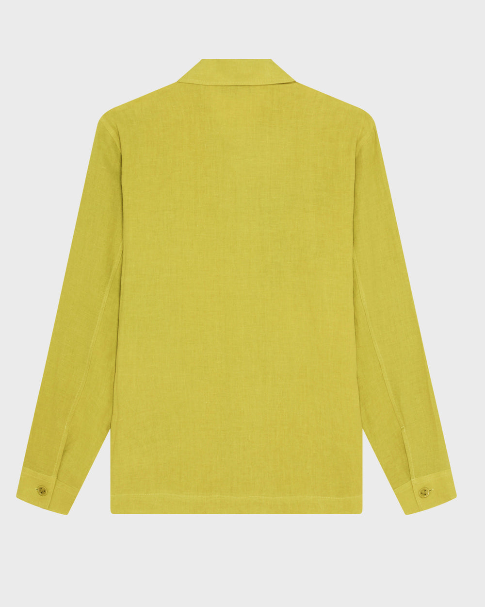 Linen Overshirt Solid - Green Wormwood / Vilebrequin On sale