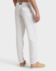 Straight Linen Pants Solid - White Pants / Vilebrequin For sale