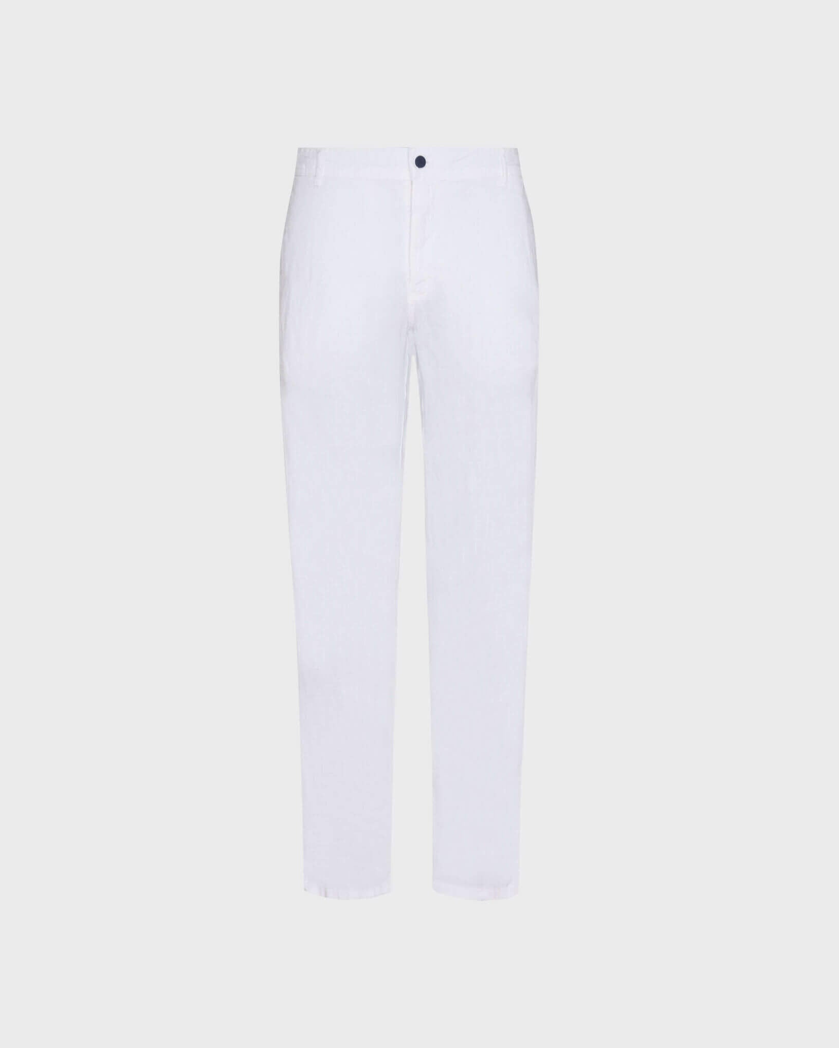 Straight Linen Pants Solid - White Pants / Vilebrequin For sale