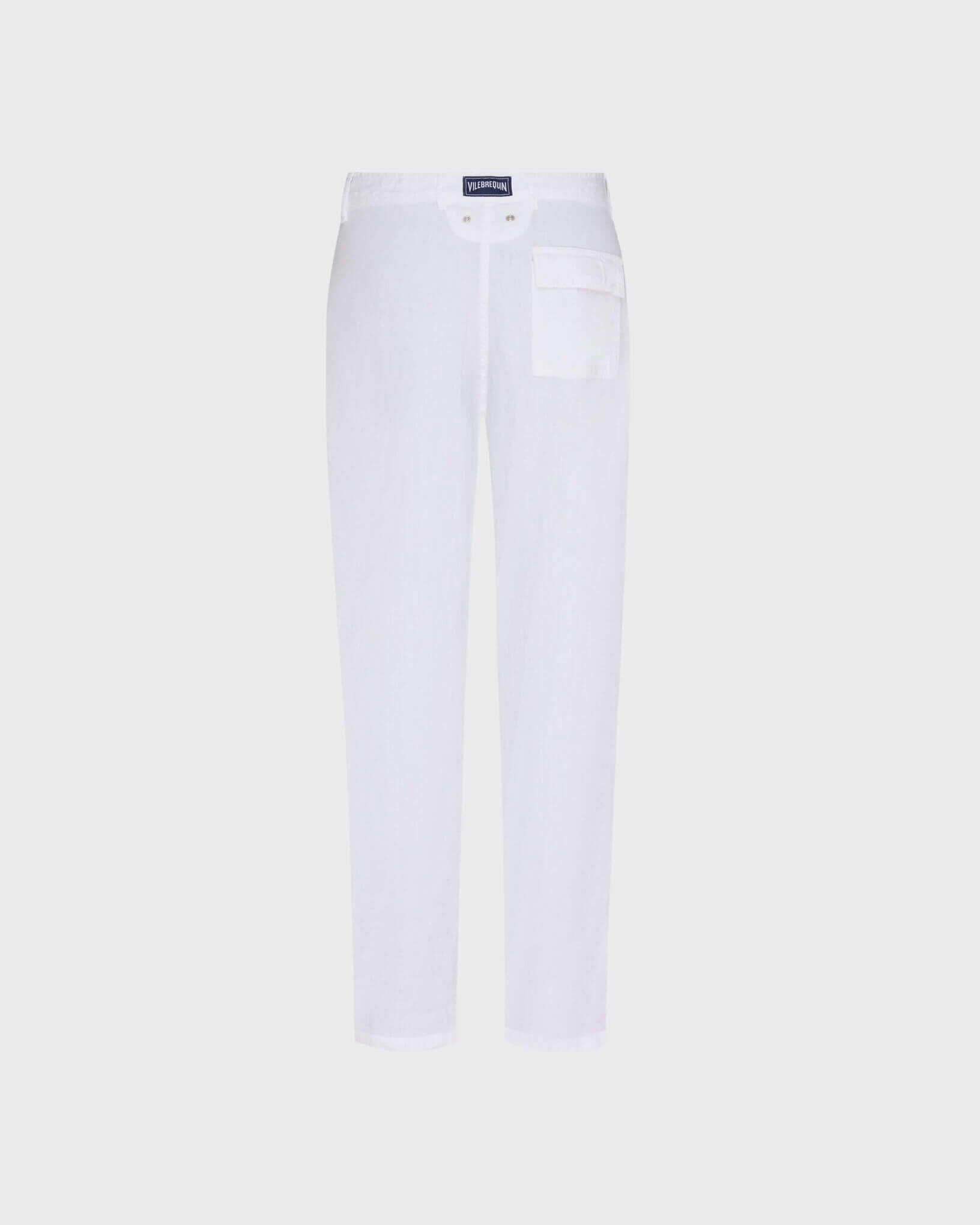 Straight Linen Pants Solid - White Pants / Vilebrequin For sale