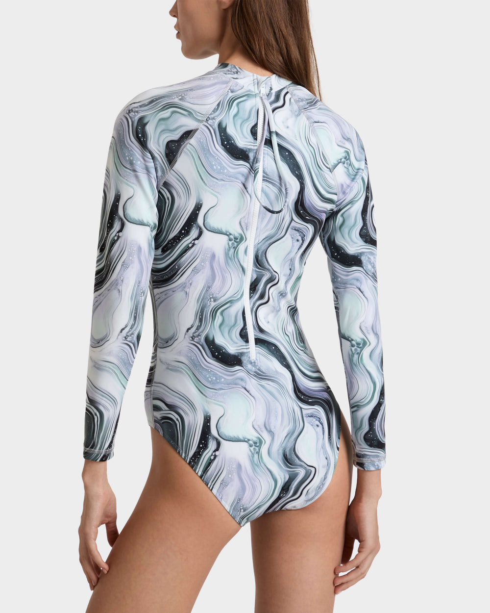 One-piece UV Protection Rashguard Marble - White / Vilebrequin On sale
