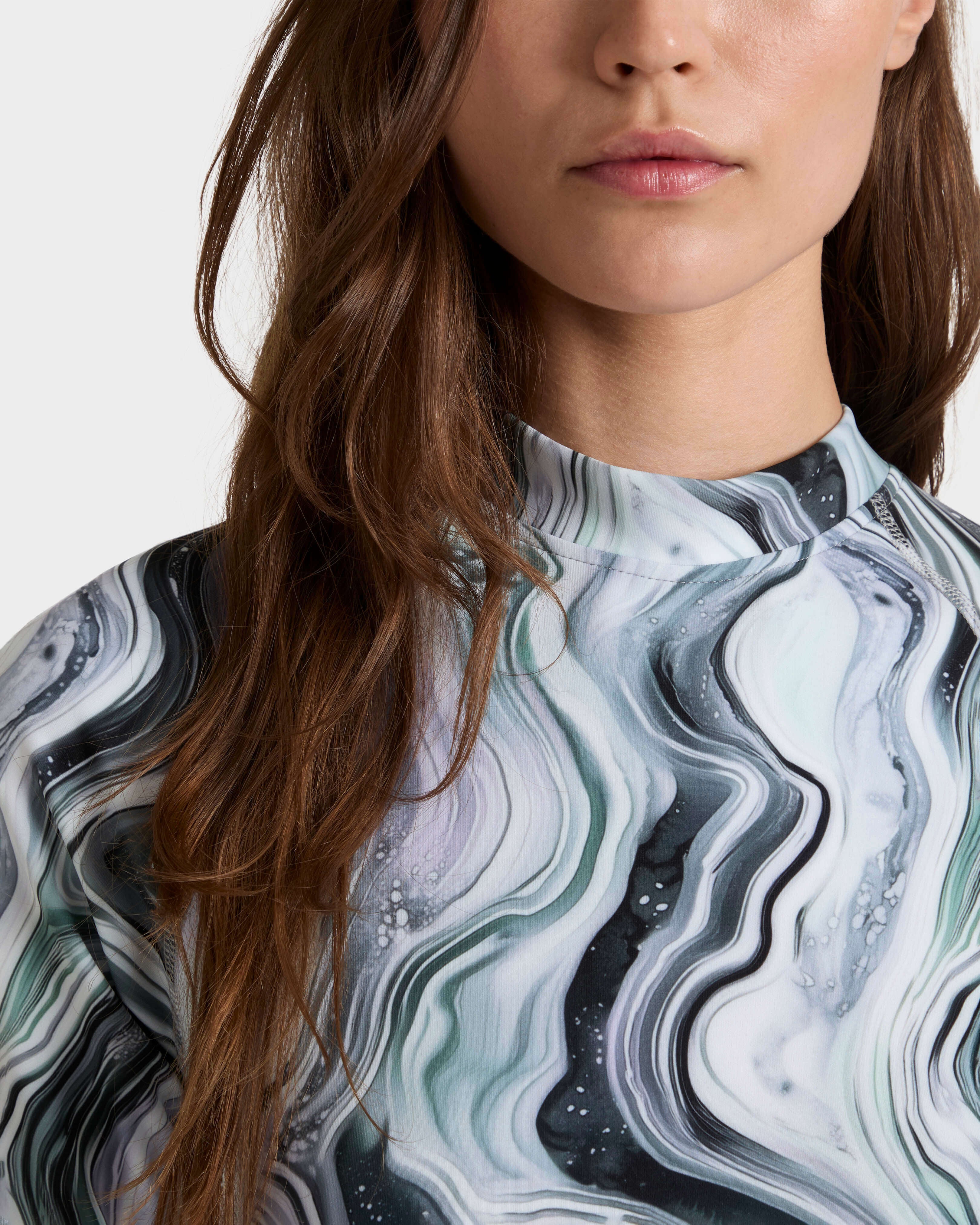 One-piece UV Protection Rashguard Marble - White / Vilebrequin On sale